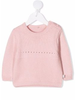 Poodle intarsia knit jumper