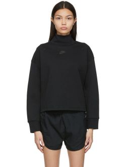 Black Tech Fleece Sportswear Turtleneck