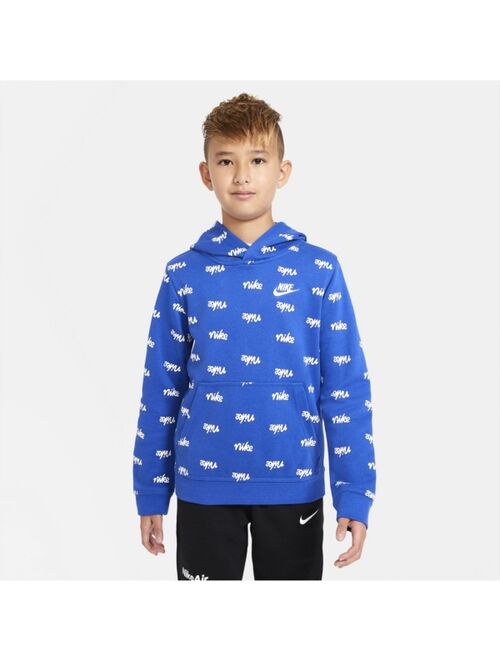 Nike Big Boys Sportswear Printed Pullover Hoodie