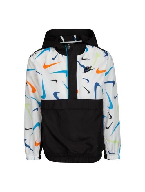 Nike Little Boys Sportswear Swoosh Printed Anorak Jacket