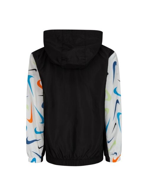 Nike Little Boys Sportswear Swoosh Printed Anorak Jacket