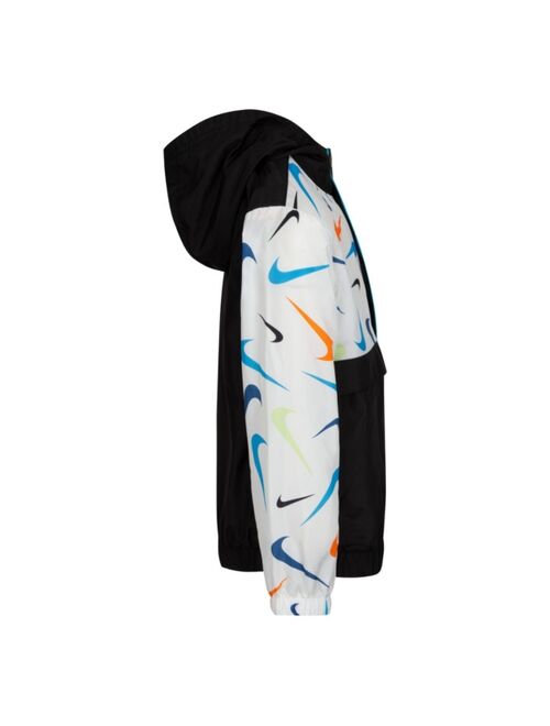 Nike Little Boys Sportswear Swoosh Printed Anorak Jacket