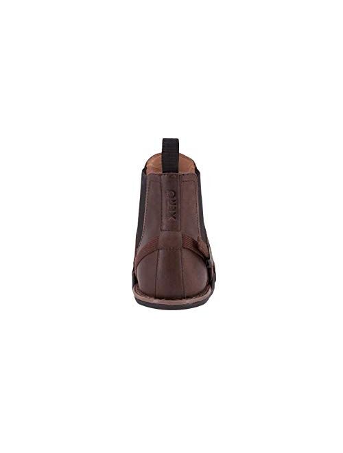 Xero Shoes Men's Melbourne Casual Chelsea Boots - Wide Toe Leather Dress Shoes