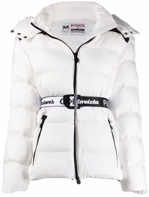 Pinko belted padded jacket