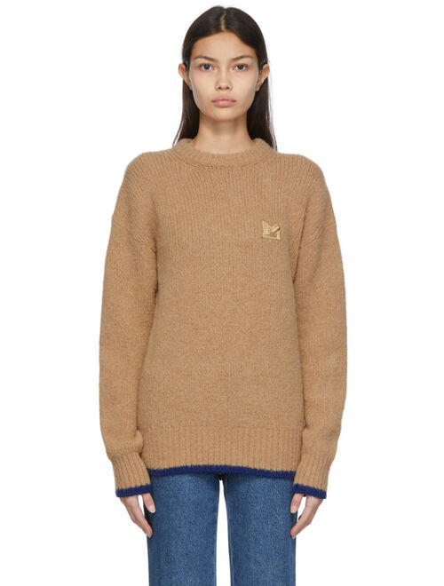 Maison Kitsuné Beige MK Patch Oversized Sweater