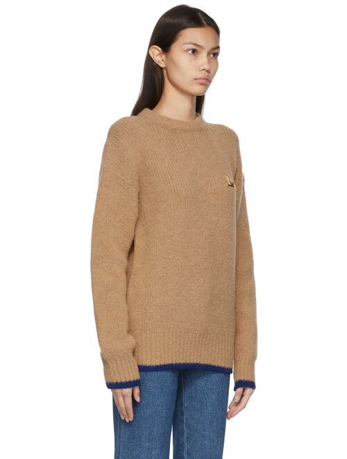 Maison Kitsuné Beige MK Patch Oversized Sweater