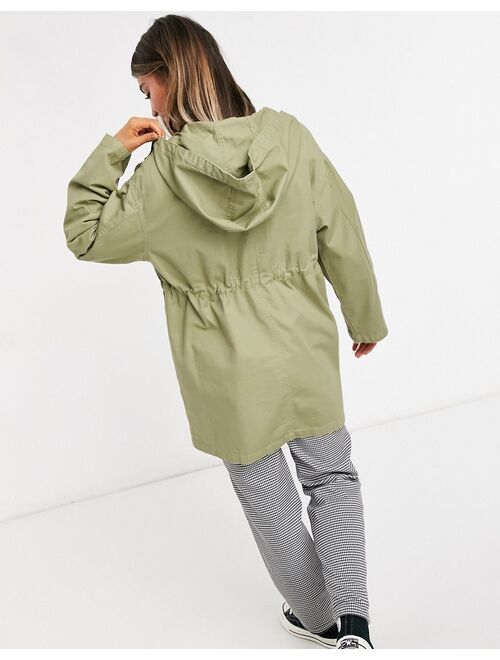 Asos Design lightweight parka in sage