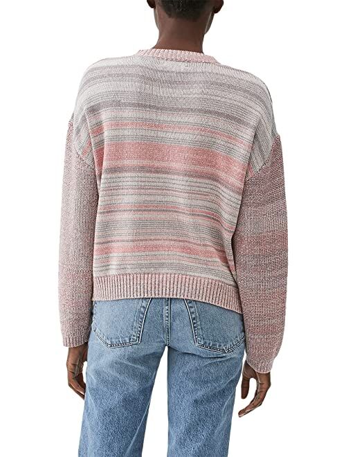 Michael Stars Minnie Marled Mix Stitch Crew Neck Pullover Sweater