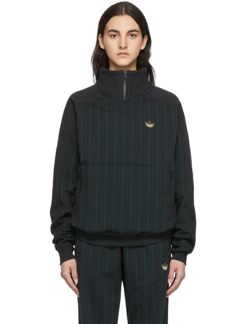 Adidas Originals Black & Green Tj Sweatshirt