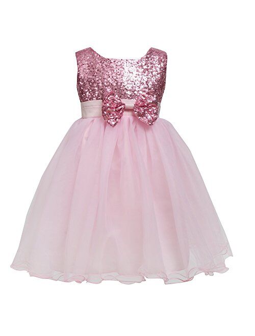 Merry Day Sequin Little Girls Flower Dress Toddler Ball Gown for 1M-10T