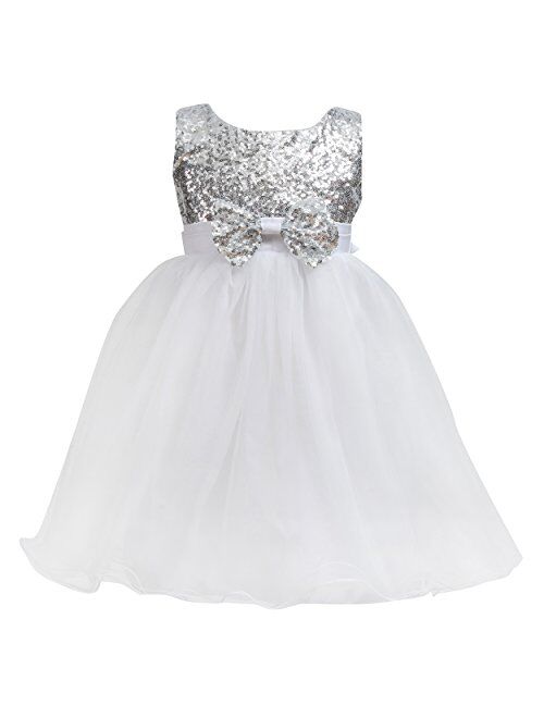 Merry Day Sequin Little Girls Flower Dress Toddler Ball Gown for 1M-10T