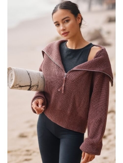 Mentone half-zip ribbed jumper