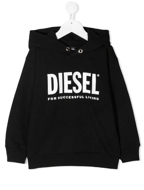 Diesel SDivision -LogoX Over logo-print cotton hoodie