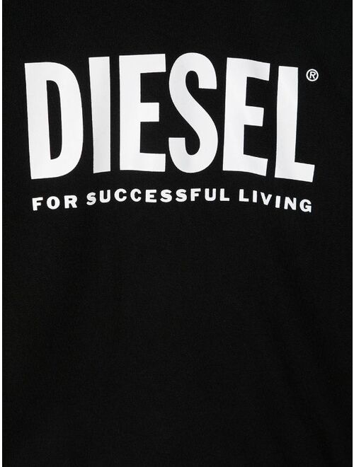 Diesel SDivision -LogoX Over logo-print cotton hoodie