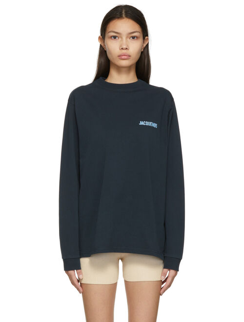 Jacquemus Navy 'Le T-Shirt Gelo' Long Sleeve T-Shirt