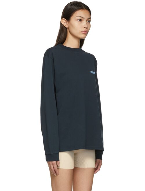 Jacquemus Navy 'Le T-Shirt Gelo' Long Sleeve T-Shirt