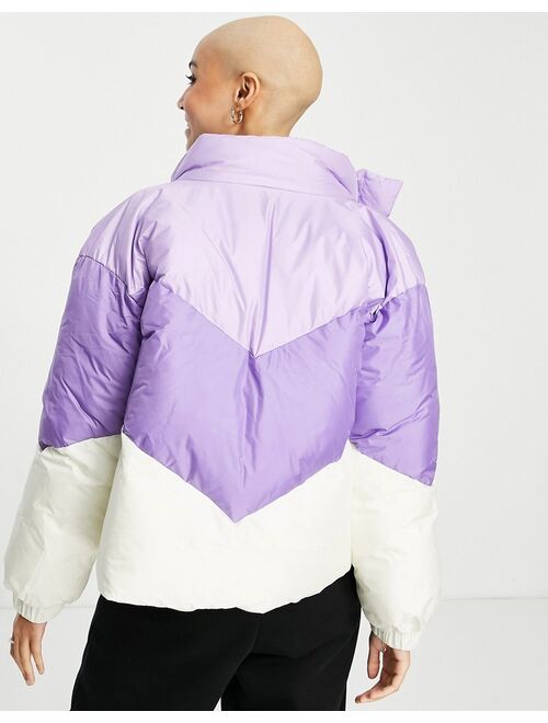 Asos Design ski resort puffer jacket in purple