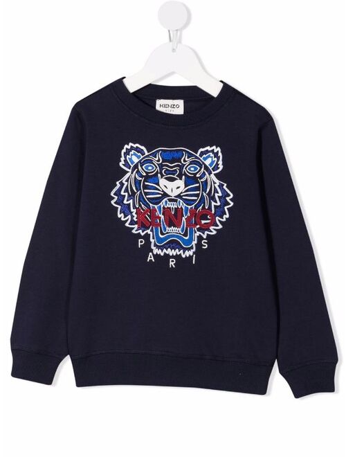 Kenzo Kids logo-embroidered sweatshirt