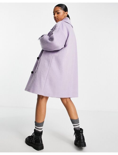 Asos Design oversized peacoat in lilac