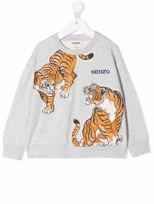 Kenzo Kids Tiger-embroidered sweatshirt