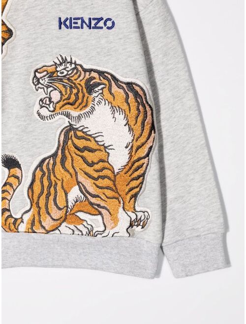 Kenzo Kids Tiger-embroidered sweatshirt