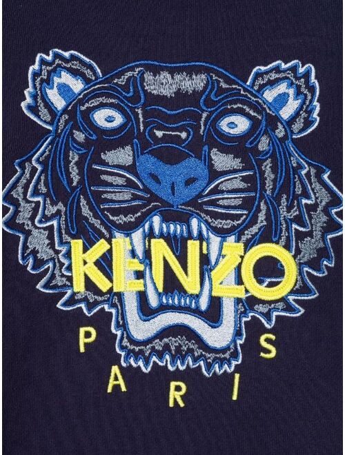 Kenzo Kids tiger-logo embroidery sweatshirt