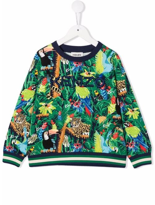 Kenzo Kids graphic-print cotton sweatshirt