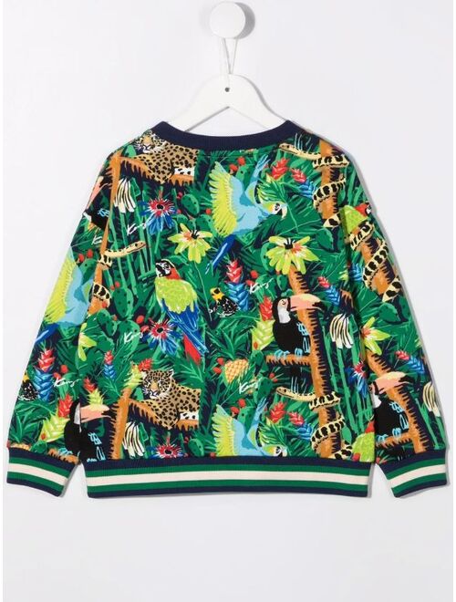 Kenzo Kids graphic-print cotton sweatshirt