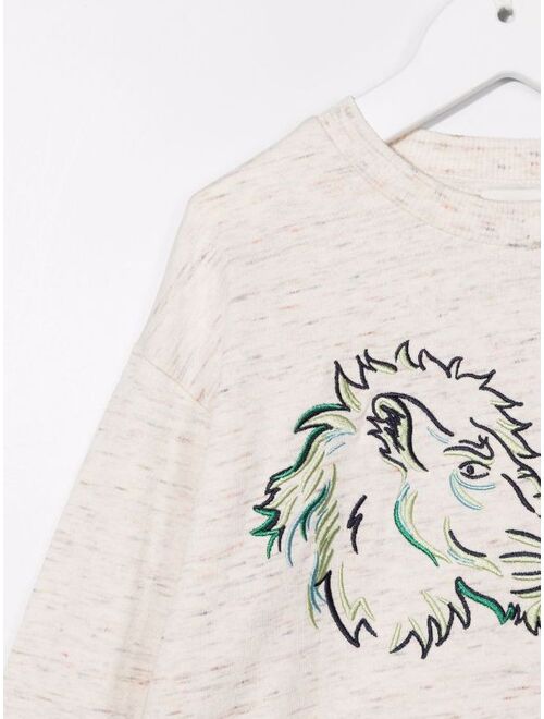 Kenzo Kids animal-print cotton sweatshirt