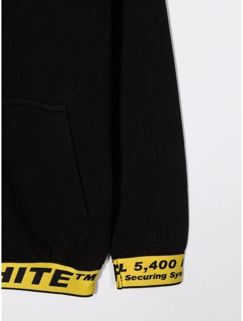 Off-White Kids logo-print waistband hoodie