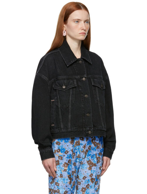 Acne Studios Black Morris Cropped Denim Jacket