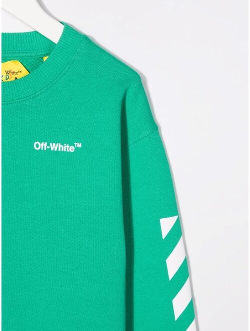 Off-White Kids chest logo-print jumper