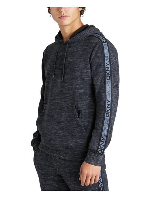 DKNY Men's Hoyt Stretch Space-Dyed Logo-Taped Hoodie