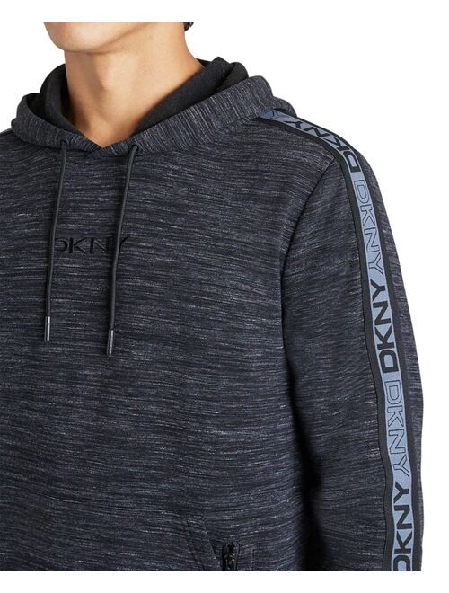 DKNY Men's Hoyt Stretch Space-Dyed Logo-Taped Hoodie