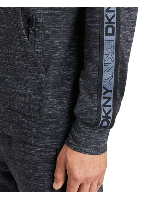 DKNY Men's Hoyt Stretch Space-Dyed Logo-Taped Hoodie