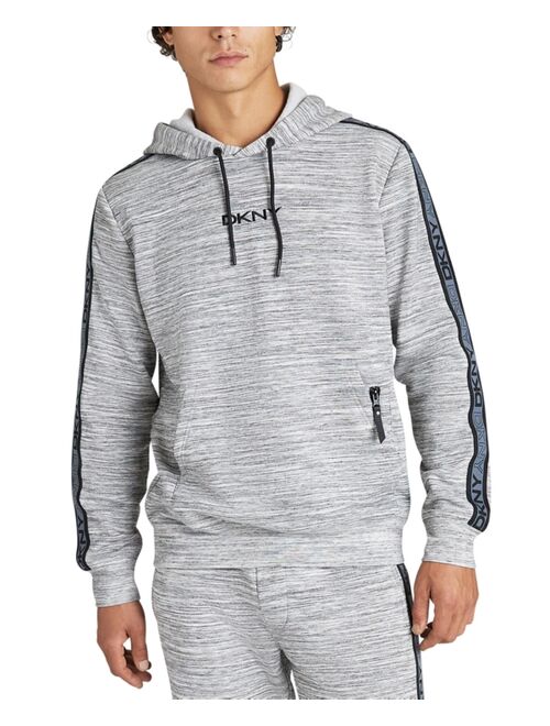 DKNY Men's Hoyt Stretch Space-Dyed Logo-Taped Hoodie