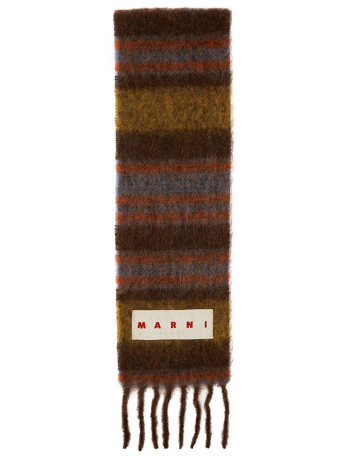 Marni Multicolor Alpaca Stripe Scarf