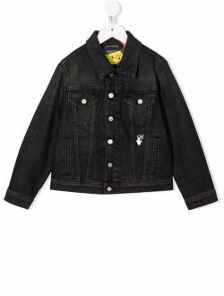 Off-White Kids logo print denim jacket