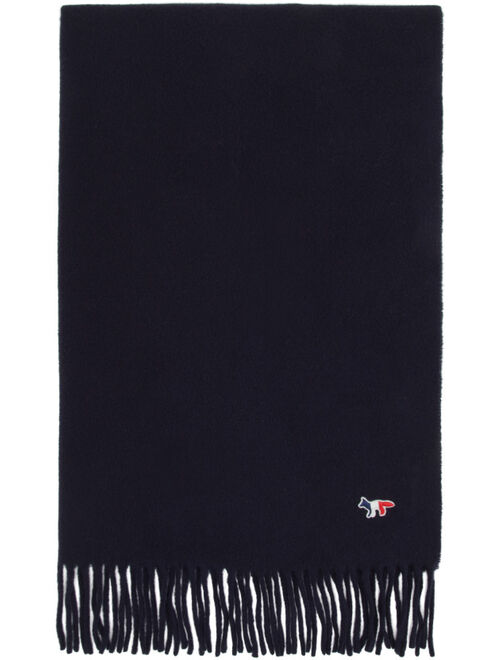 Maison Kitsuné Navy Fox Patch Scarf