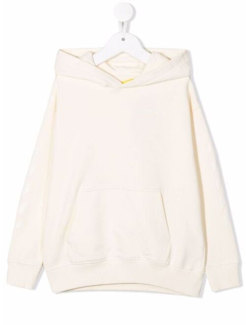 Off-White Kids pouch-pocket cotton hoodie