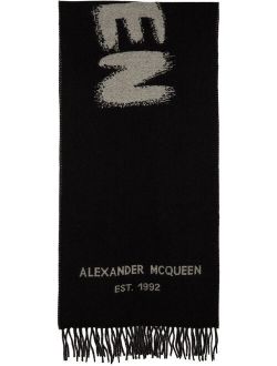 Black & Grey Graffiti Scarf