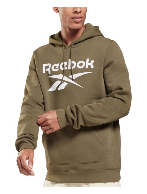 Reebok Men's Logo-Print French Terry Long Sleeve Hoodie