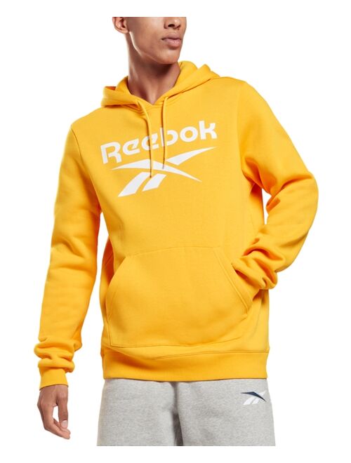 Reebok Men's Logo-Print French Terry Long Sleeve Hoodie