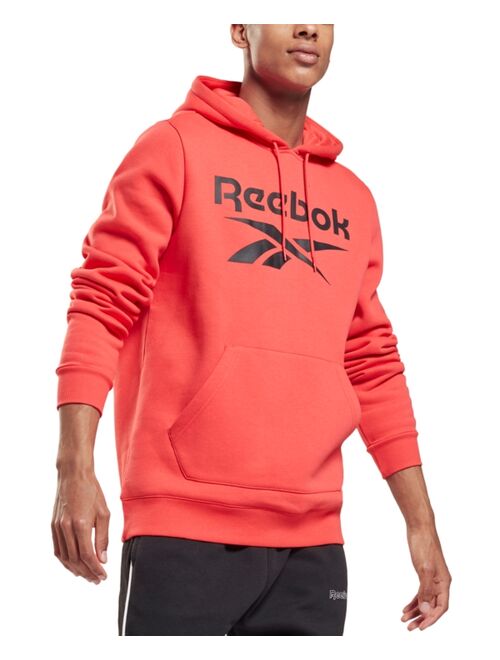 Reebok Men's Logo-Print French Terry Long Sleeve Hoodie