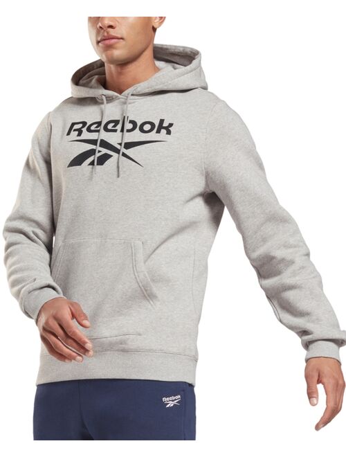 Reebok Men's Logo-Print French Terry Long Sleeve Hoodie