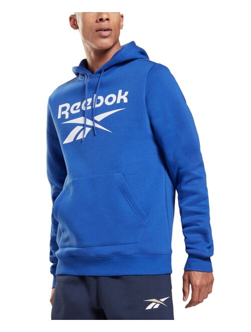 Reebok Men's Logo-Print French Terry Long Sleeve Hoodie