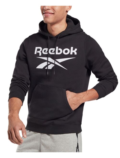 Reebok Men's Logo-Print French Terry Long Sleeve Hoodie