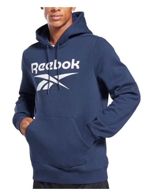 Reebok Men's Logo-Print French Terry Long Sleeve Hoodie