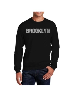 Big & Tall Men's Word Art Brooklyn Neighborhoods Crewneck Sweatshirt