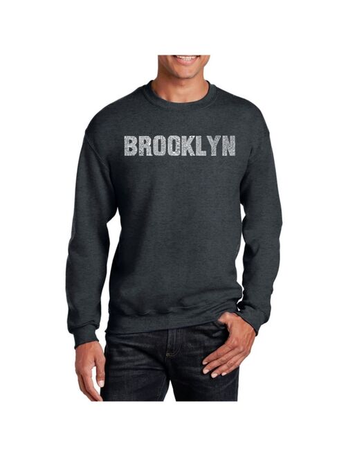 Funko Big & Tall Men's Word Art Brooklyn Neighborhoods Crewneck Sweatshirt